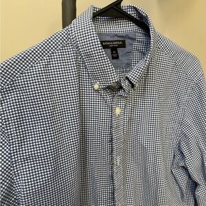 Banana Republic Men's Blue Gingham Shirt